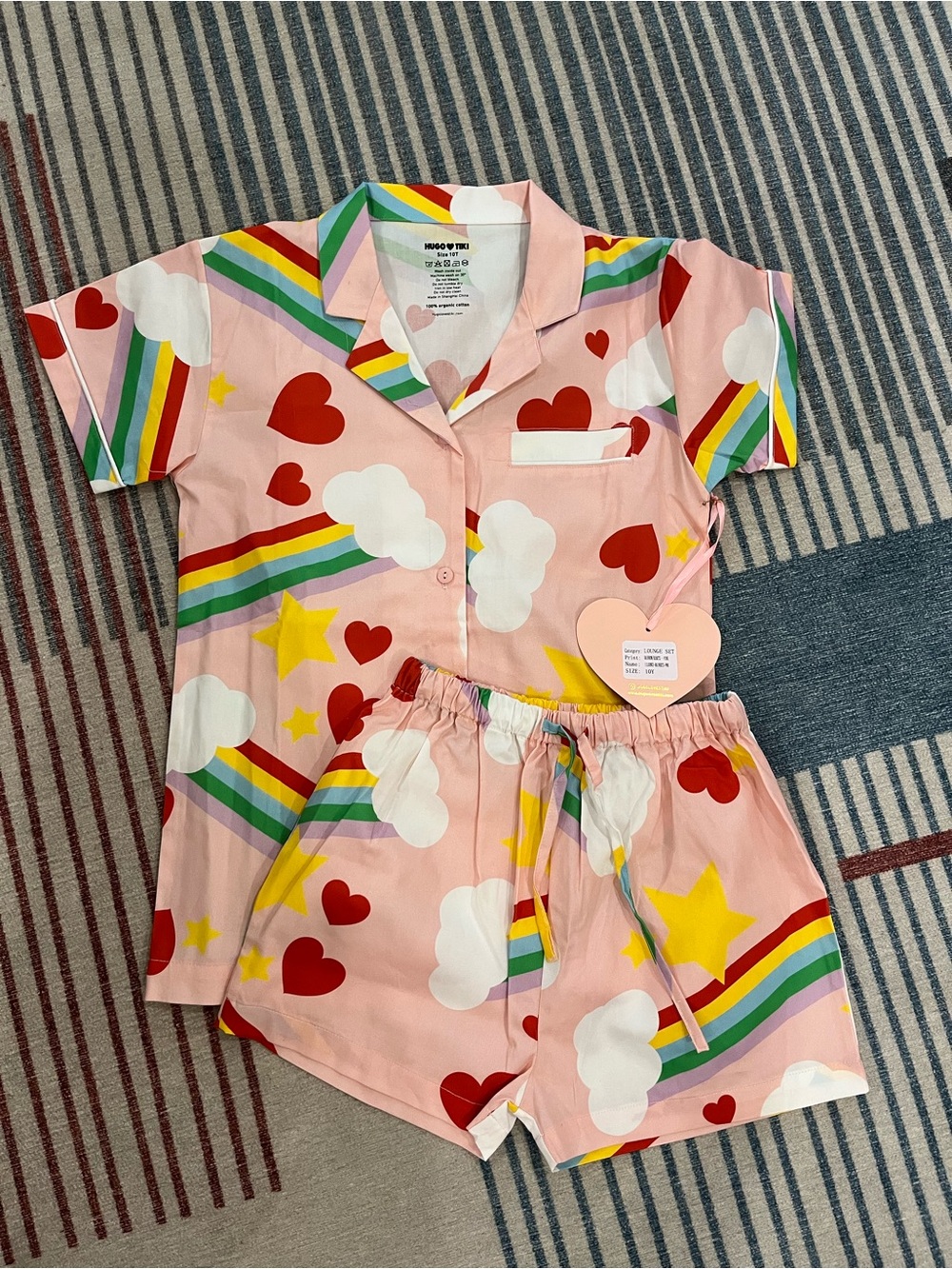 Hugo Loves Tiki Rainbow Lounge Set 10Y NWT